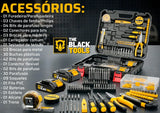 [ÚLTIMAS UNIDADES] Parafusadeira Furadeira de Impacto 21V The Black Tools + Kit Completo 136 Peças com Maleta — foto 2