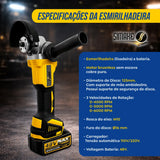Kit 4 em 1 Ferramentas 48V — Martelete, Esmerilhadeira, Parafusadeira e Chave de Impacto, 2 Baterias e Maleta — foto 7